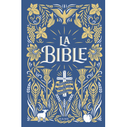 La Bible reliée bleu...