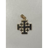 Pendentif croix de Jérusalem en  plaqué or