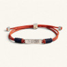 Bracelet homme « Le Seigneur est ma force » - Orange,  Fleur Nabert Créations