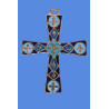Croix bronze alpha omega bleu , Partant