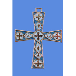 Croix bronze alpha omega...