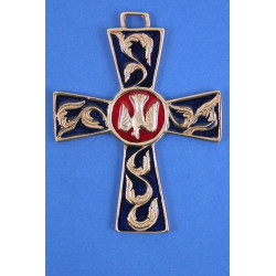 Croix bronze colombe bleu...