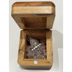 Boîte en bois d'olivier de Bethléem avec croix de Jérusalem, Partant