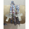 Collier ou bracelet liberty croix nacre, cordon bleu, Partant