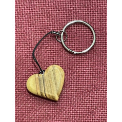 Porte clés coeur en bois...