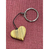Porte-clés coeur en bois d'olivier de Bethléem, Shomali