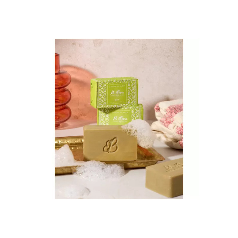 Savon d'Alep à l'olive,100g, fabriqué en Syrie, Al Bara
