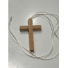 Croix aube en bois de poirier avec cordon 9cm, Partant