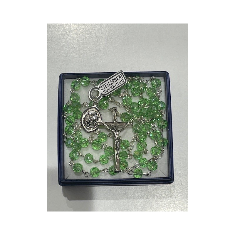 Chapelet stellargent en péridot, Partant
