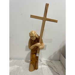 Jésus porte sa croix, Bois...