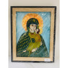 Icône peinte sur verre, Vierge à l'enfant, Georgeta Maria Iuga, Roumanie