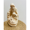 Sainte famille en bois naturel, 9.5 cm de hauteur, La Commanderie