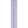 Bracelet en plaqué or avec 7 croix et 7 perles,  18cm, partant