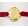 Bracelet médaille miraculeuse, plaqué or, Deo Gratias
