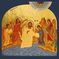 Icône Le Baptême du Christ,...