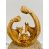 Crèche de Noël en bois d'olivier,  13.5 x10.5 cm, Terre Sainte, Bethléem