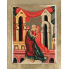 Icône Saints Anne et Joachim , 10 x 12,5 cm Partant