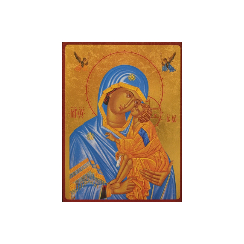 Icône Vierge de Tendresse du Don, 11.8 x 15 cm, les Clémences