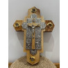 Croix avec Chemin de Croix, bois d'olivier, T3 x 18 cm, Fabriquée à Bethléem