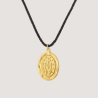 Collier Vierge Miraculeuse, plaqué or, Déo Gratias
