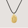 Collier Vierge Miraculeuse, plaqué or, Déo Gratias