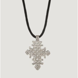 Croix Copte, plaqué argent,...