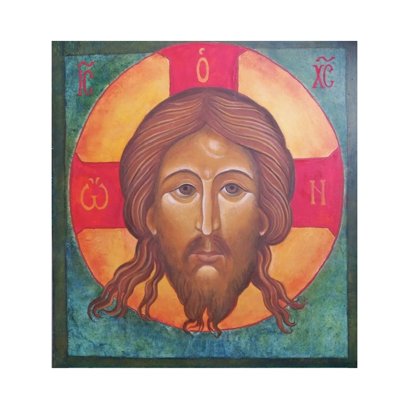 Face du Christ, icône écrite à la Main, Violaine Vaganay, , uniquement click and collect
