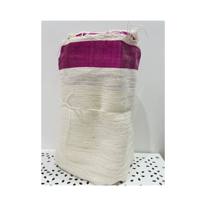 Echarpe Fushia, coton tissé à la main, 180 cm, Voluntas Dei, Ethiopie