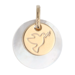 Médaille en nacre et plaqué...