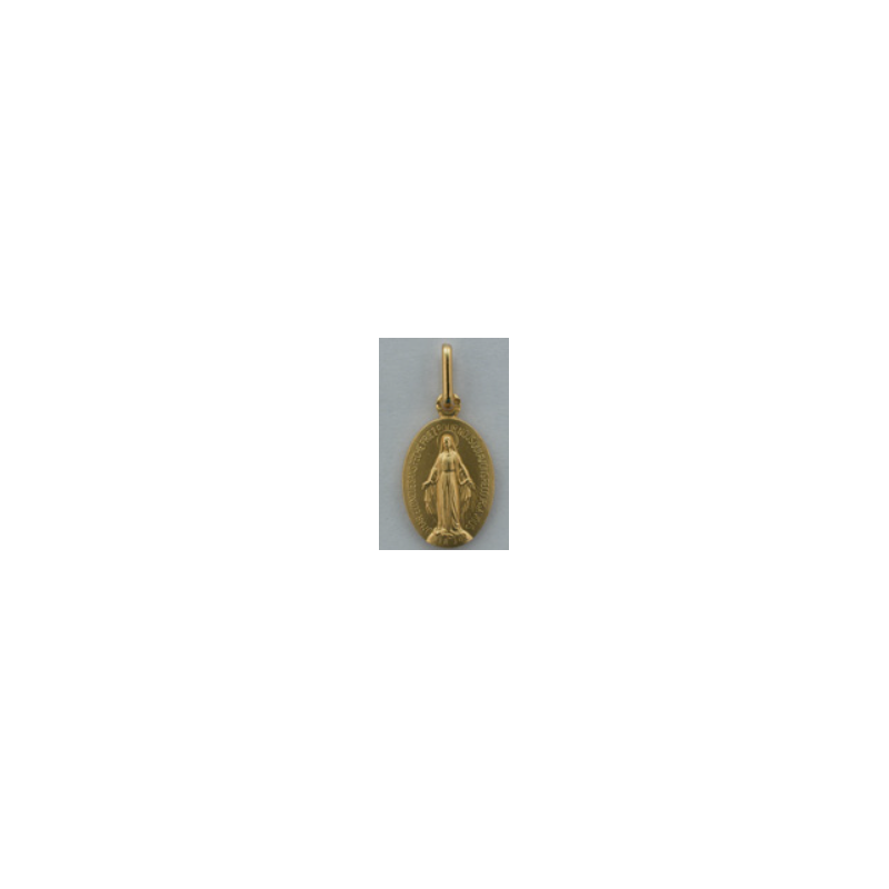 Pendentif médaille Vierge Miraculeuse plaqué or, 1.3 cm
