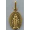 Pendentif médaille Vierge Miraculeuse plaqué or, 1.3 cm