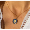 Mini Miraculeuse couronnée d'étoiles, bleue, Fleur Nabert Créations