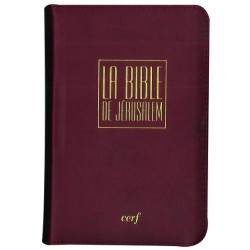 Bible de Jérusalem de voyage,  étui, reluire souple cuir, glissière, tranche or