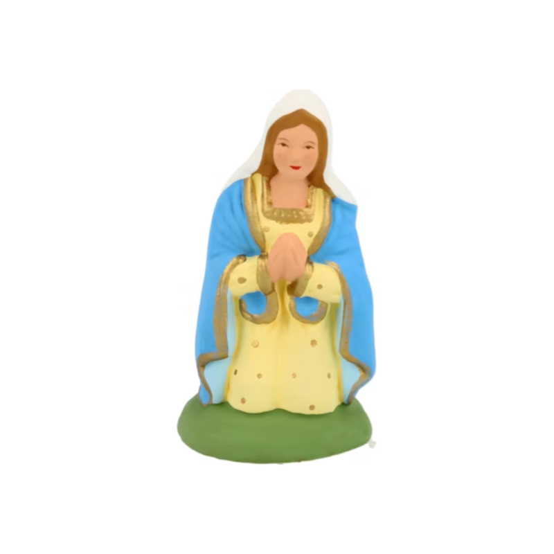Santon Carbonel,  7 cm, Vierge Marie à genou,  N° 2