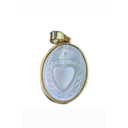 Médaille en nacre, Coeur...