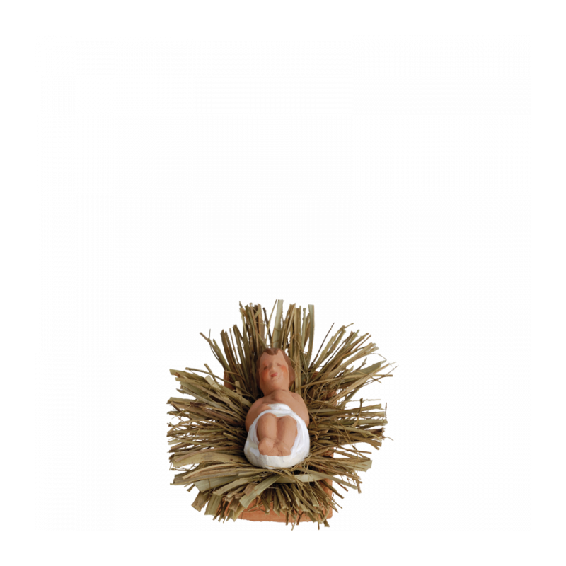 Santon Escoffier 7 cm Enfant Jésus sur paille