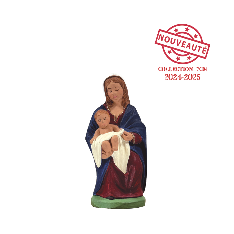 Santon Escoffier 7 cm Vierge à l'enfant