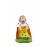 Santon Carbonel, puce (2,5 cm), Roi Mage à genoux  Gaspard