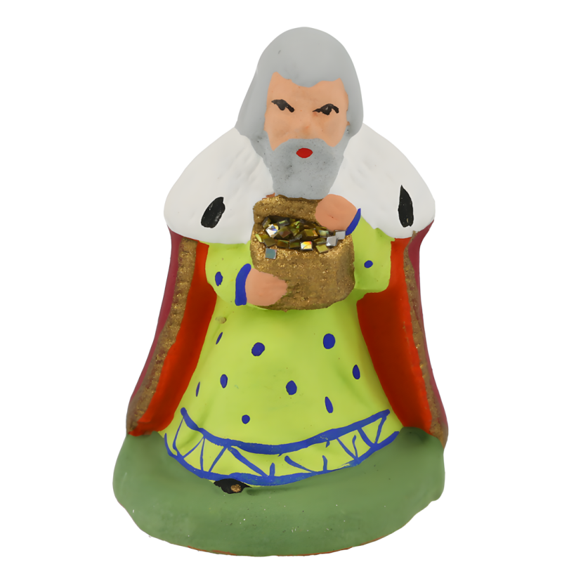 Santon Carbonel, N°1 (4 cm), Roi Mage à genoux  Gaspard