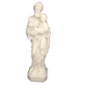 Statue Saint Joseph en Albâtre blanc, 13,5 cm