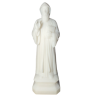 Statue Saint Charbel en albâtre blanc, 11,5cm